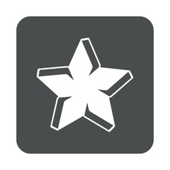 Icono plano estrella de libros en cuadrado gris