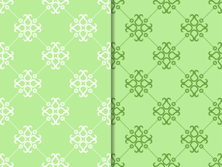 abstract floral seamless pattern with flowers, netting and leaves