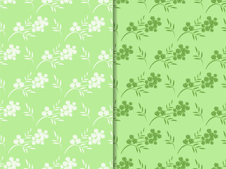 seamless pattern with flowering branch