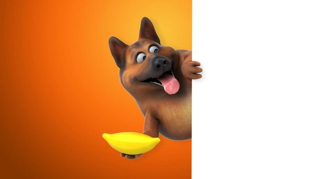 Fun german shepherd dog - 3D Animation