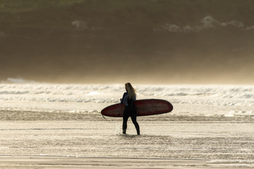 Late afternoon Surfing, Fistral beach, Newquay, Cornwall