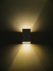 square light on the wall.