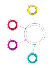 Empty round infographic template. Vector.