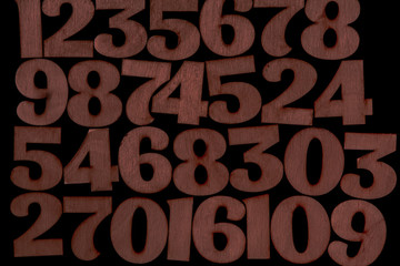 Background of numbers. from zero to nine. Background with numbers. Numbers texture