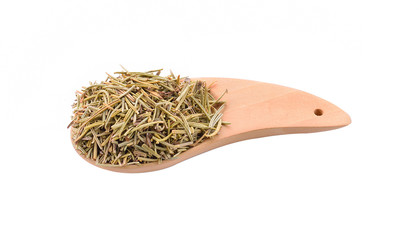 dried rosemary isolated on white background