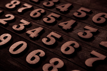 Background of numbers. from zero to nine. Background with numbers. Numbers texture