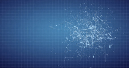 Abstract Background Neural Network Blue Grid