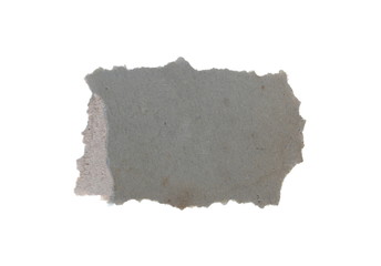 Old, torn paper isolated on white background, clipping path