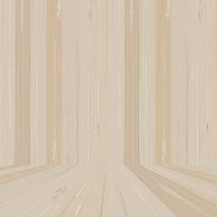 Empty wooden room space for background. Vector.