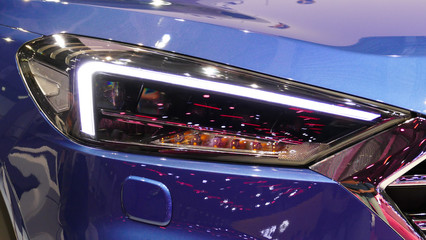 Modern Car front light.