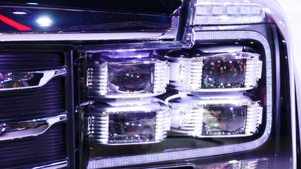 Obraz premium Modern Car front light.