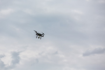 Fototapeta na wymiar quadrocopter in flight