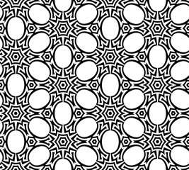 Abstract seamless black and white pattern
