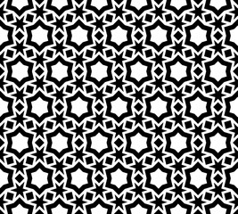 Abstract seamless black and white pattern