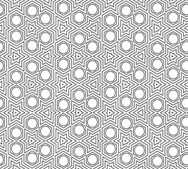 Abstract seamless black and white pattern