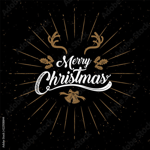 &quot;Merry Christmas, happy new year, logo &amp; symbol design, vector