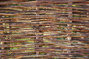 brown wicker fence