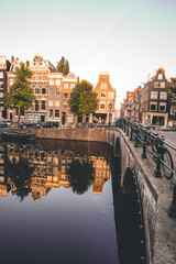 Fototapeta na wymiar The reflection of Amsterdam