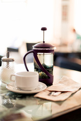 French press tea