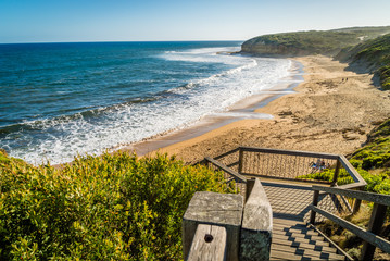 Bells beach on the Great Ocean Road close to Torquay, in the summer