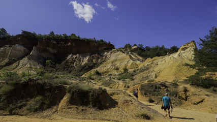 Tourists on the red hills