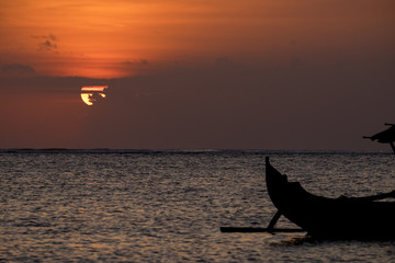 バリ島　クタビーチ　夕日