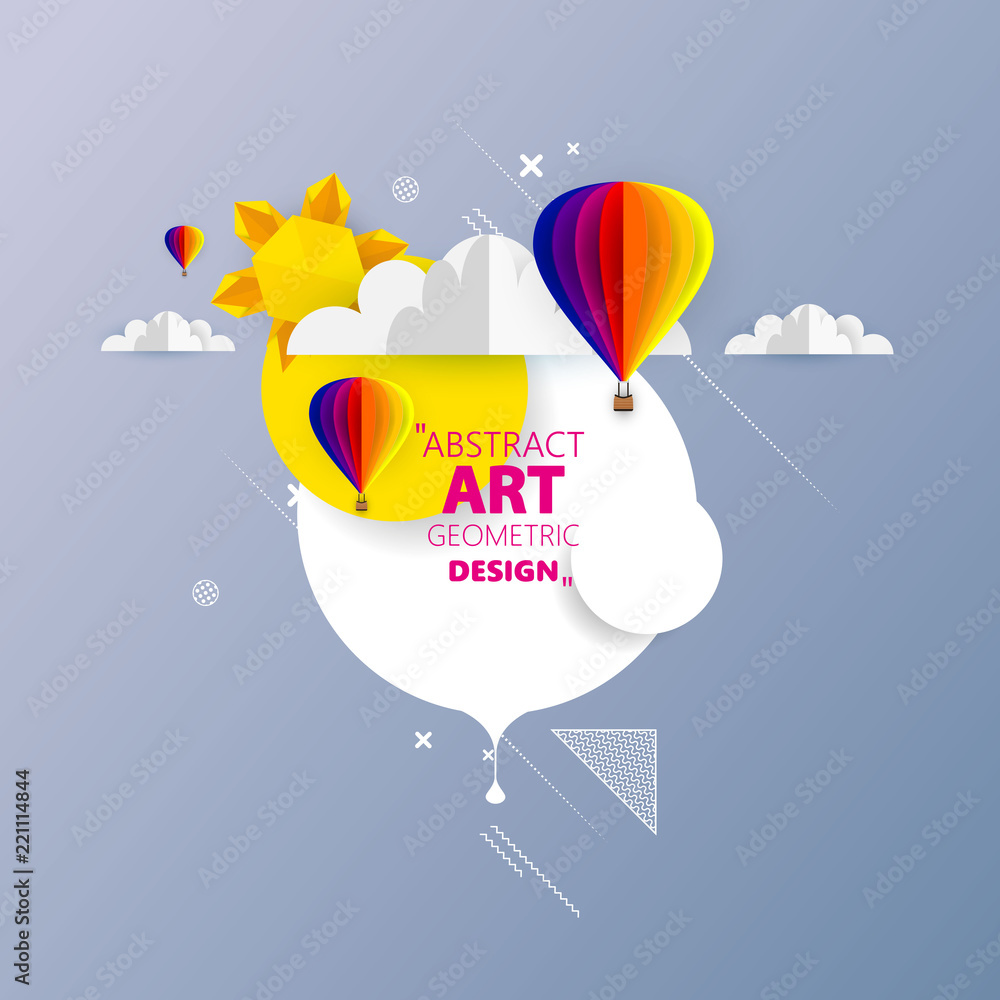 Poster awesome origami abstract vector art. can be use frame for your text.