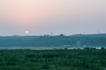 Beautiful Sunset at Indus River also known as Sawat river and sindh river