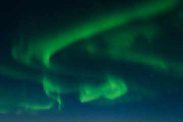 Aurora, Northern lights in the winter in the sky.