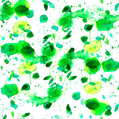 Seamless abstract background pattern wiith green splashes