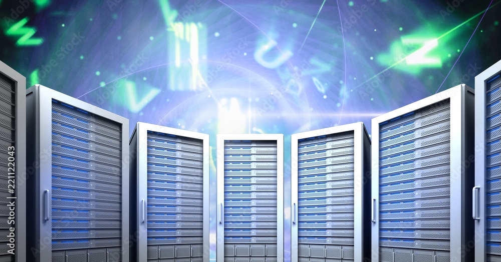 Poster computer servers and technology information interface