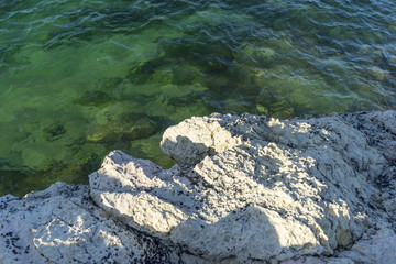 Sea, Broken coast (Costa quebrada) at Playa de San Juan de la Canal, Soto de la Marina, Spain