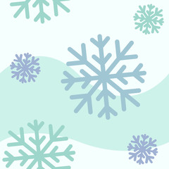 Blue snowflakes seamless pattern