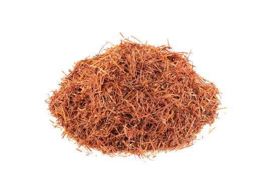 Pile of dry corn silk isolated.