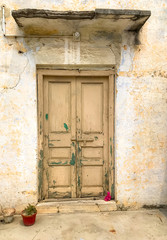 An ancient door of an old house in Gujrat