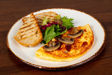 Omelet with mushrooms