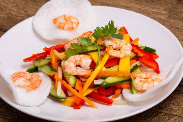 Vietnamese salad with prawn