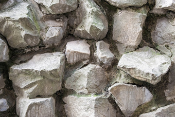 Background of large cobblestones.