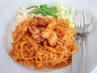 Stir Fried Rice Noodle with Crab Meat