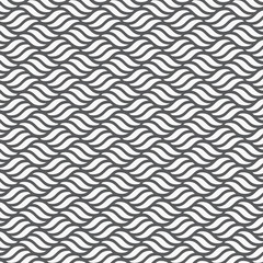 vector pattern with geometric waves. Endless stylish texture. Ripple monochrome on horizon background. pattern is on swatches panel.