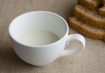A cup of milk.