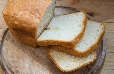 White homemade bread.