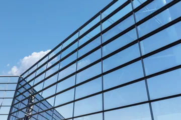 Photo sur Plexiglas construction de la ville mur rideau en verre réfléchissant