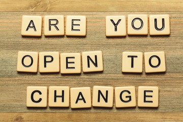 Are you open to change quote with scrabble letters