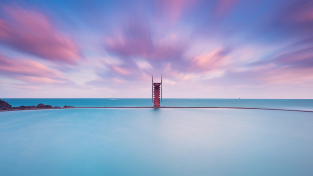 Plongeoir d'une piscine naturelle