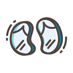 Sandals Line Color Icon