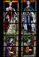 Stained Glass of Maria Theresa and Francis I