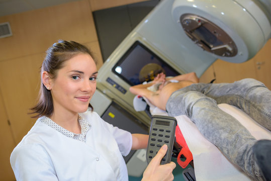 man having a scan