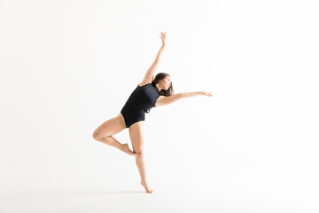 Woman With Perfect Body Performing Ballet Dance