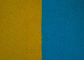 Yellow and blue concrete walls